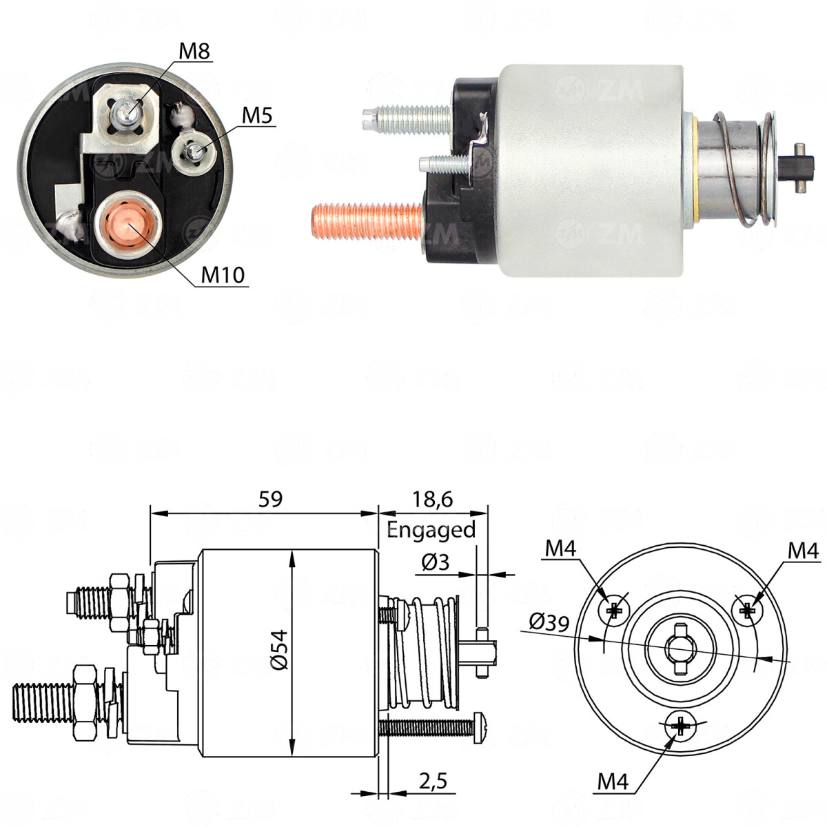 AUTOMATICO DE ARRANQUE - 12V VALEO ZM 
