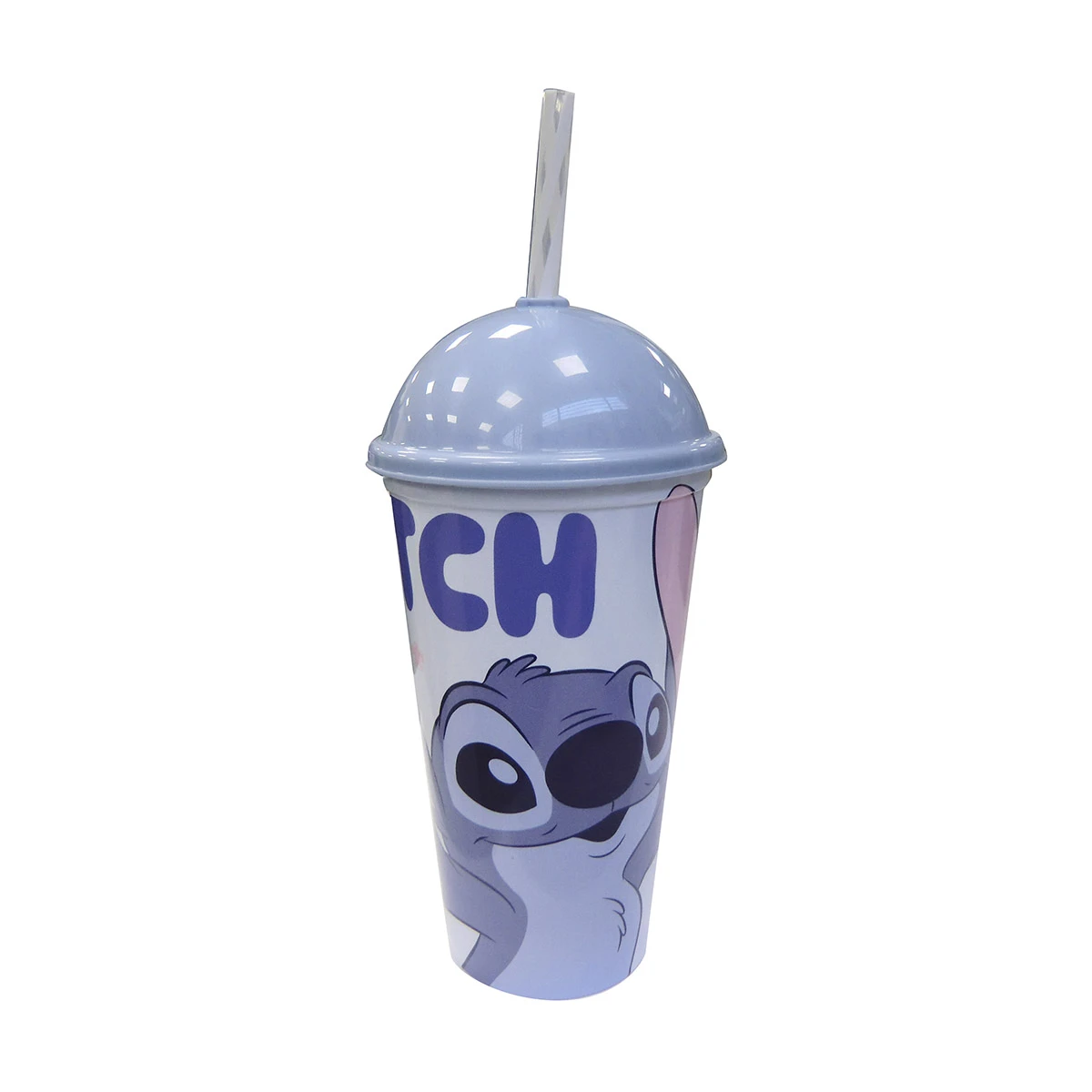 Vaso Plástico Milk Shake con Pajita Stitch 500 ml 