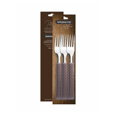 Set x 3 Tenedores Mango Rattan Simonaggio U