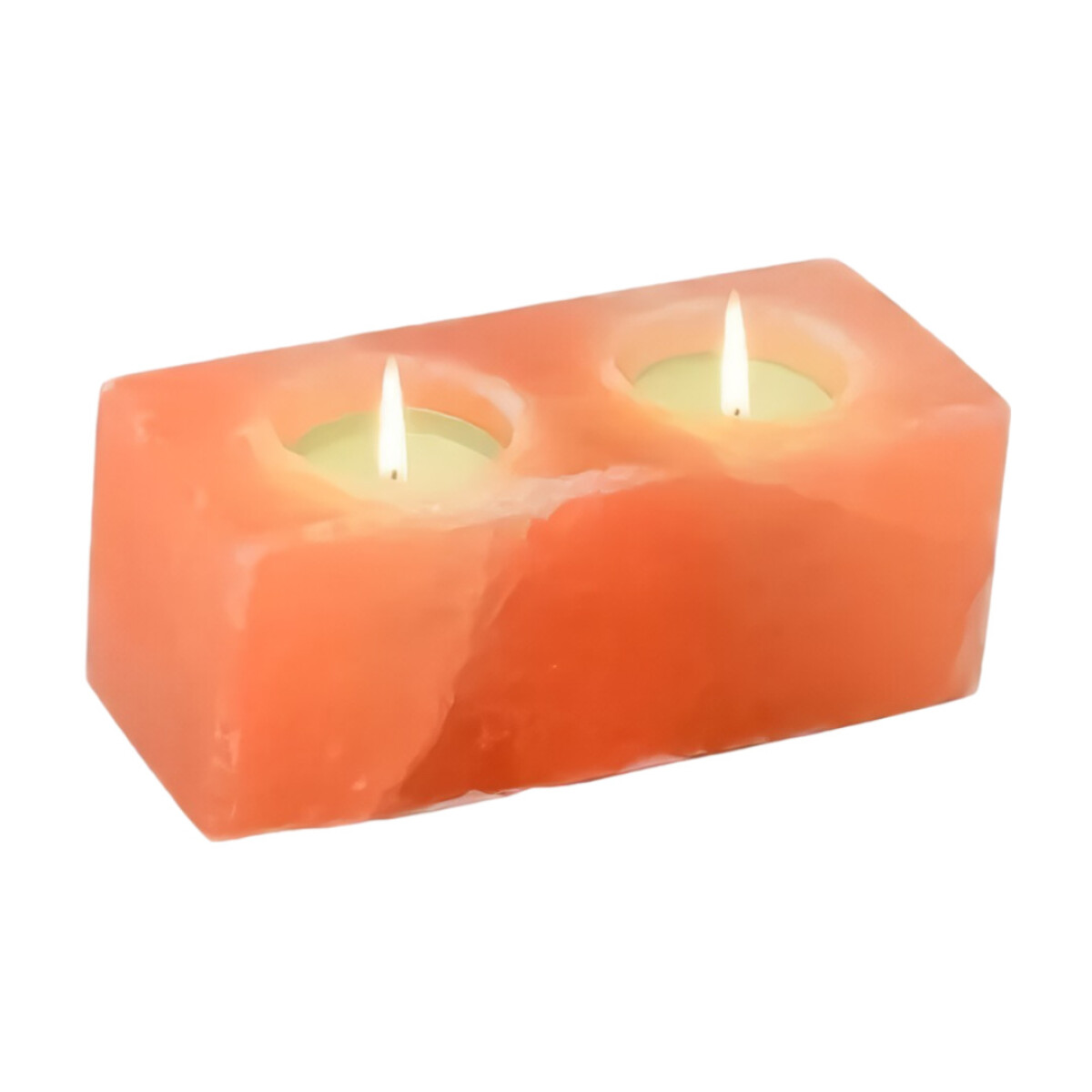 Portavela Doble De Sal Del Himalaya 