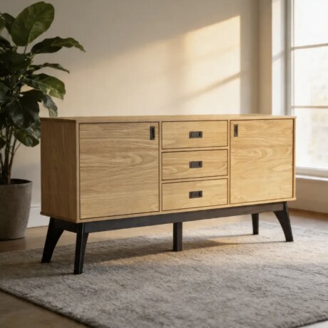 Aparador Living Lumax 2 Puertas 3 Cajones Madera Maciza Aparador Living Lumax 2 Puertas 3 Cajones Madera Maciza