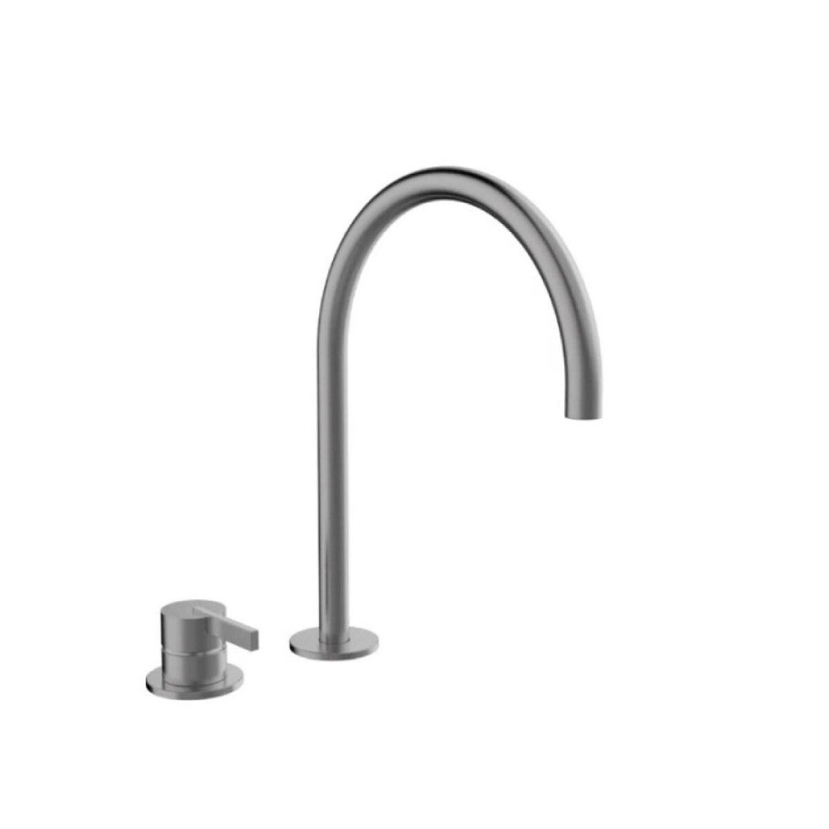 Grifería De Cocina de Mesa Monocomando Gun Metal Linea Gloria 