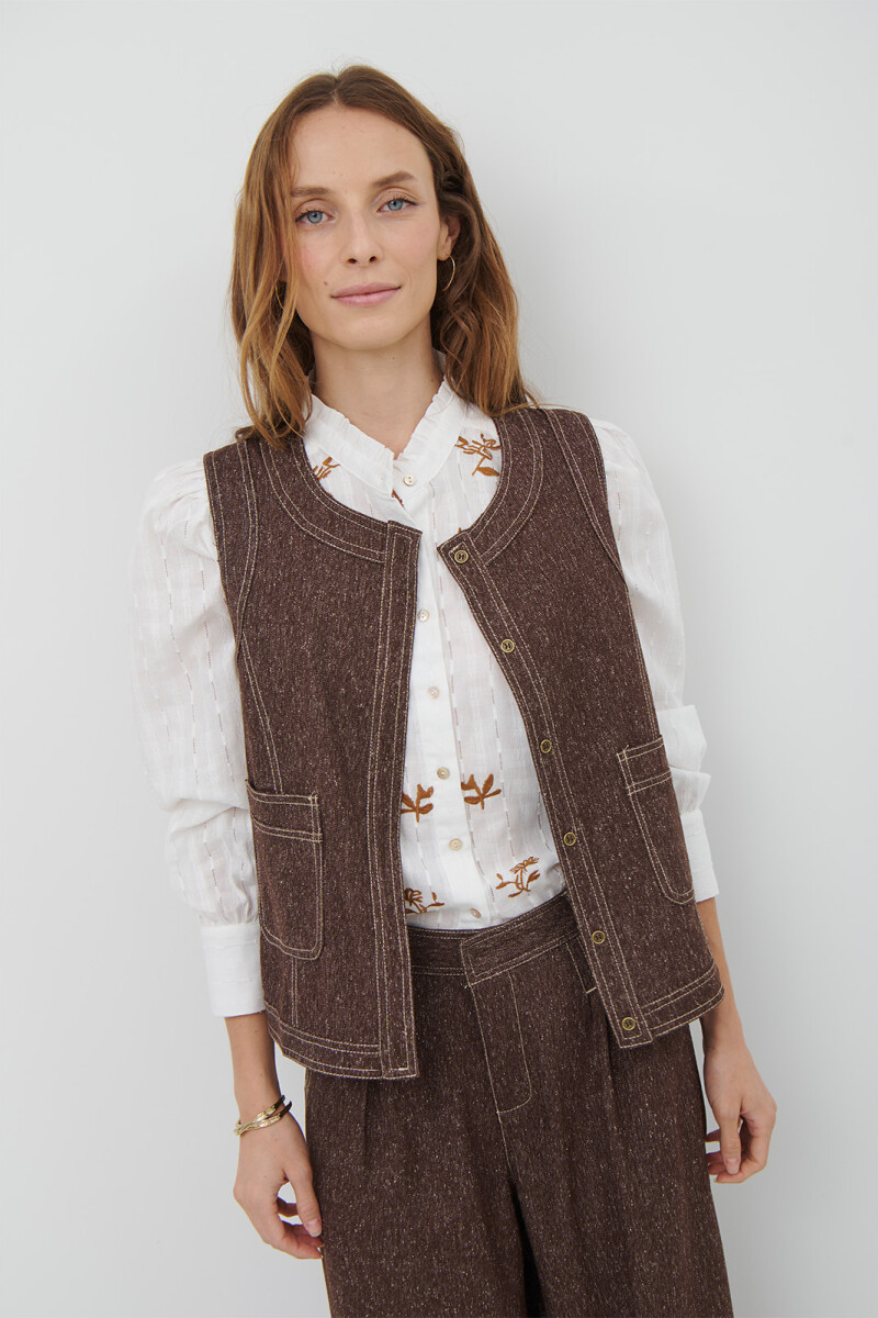 CHALECO MINI ESPIGA MARRON