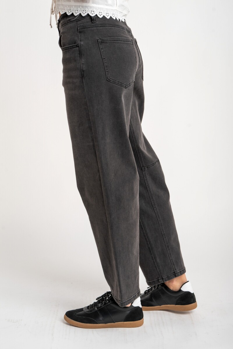 Jean Baggy Barrel Denim Gris