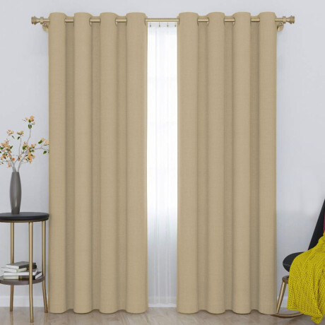 Set x2 Cortina Blackout 140x230 Cm Living Dormitorio Gris Vison