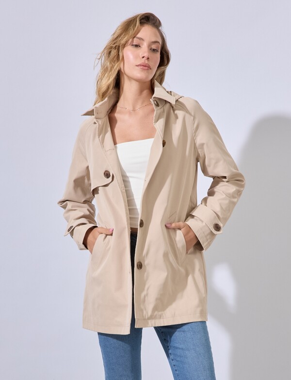 Gabardina Botones BEIGE