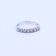 Anillo medio sin fin oro 18k blanco con 7 brillantes engarce 4 puntas. Anillo medio sin fin oro 18k blanco con 7 brillantes engarce 4 puntas.