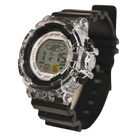 Reloj Deportivo de Pulsera Waterproof Pantalla Luz p/ Mujer Negro