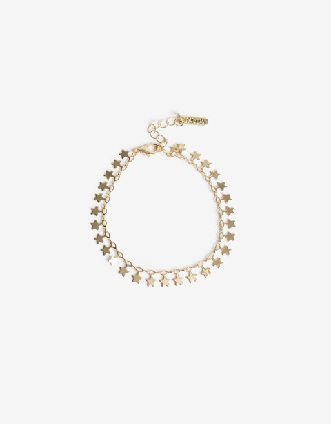 Pulseras Flexibles Metal Pulsera Flexible De Estrellas Metal - Dorado
