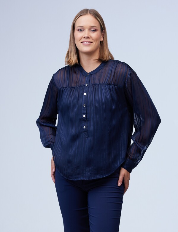 Blusa Chiffon AZUL