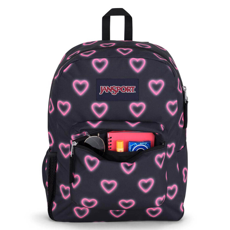 Mochila Cross Town - Unisex Happy Hearts Black