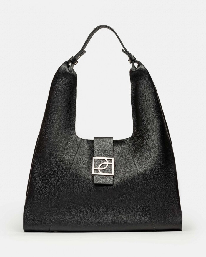 Bolso Signature en cuero graneado Negro