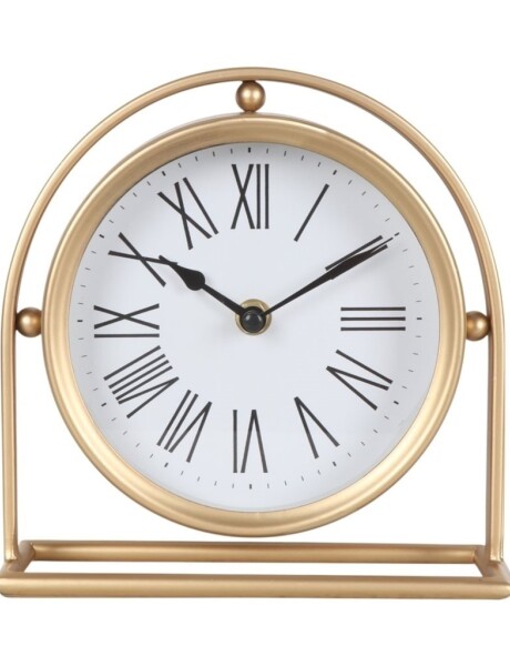 RELOJ DE MESA HIERRO D18.5X7.5X19CM SEMICIRCULO DORADO RELOJ DE MESA HIERRO D18.5X7.5X19CM SEMICIRCULO DORADO