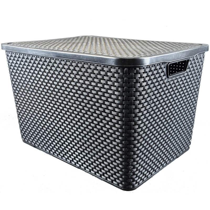 Caja ratán 40 lts NEGRO