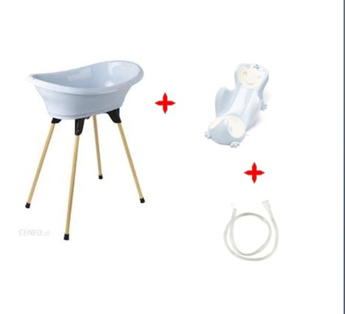 Bañito bañera Vasco con pie y Tumbona Babycoon - celeste 