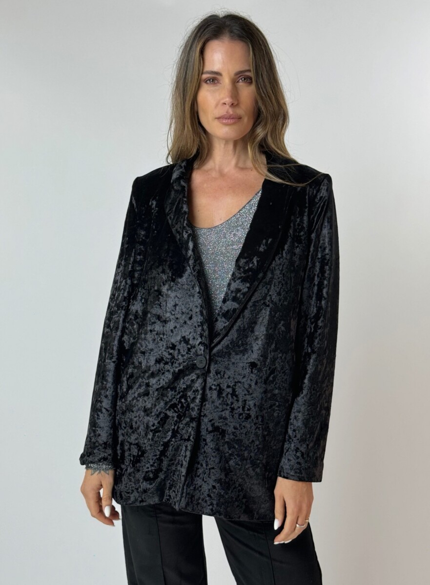BLAZER TERCIOPELO RANIA - NEGRO 