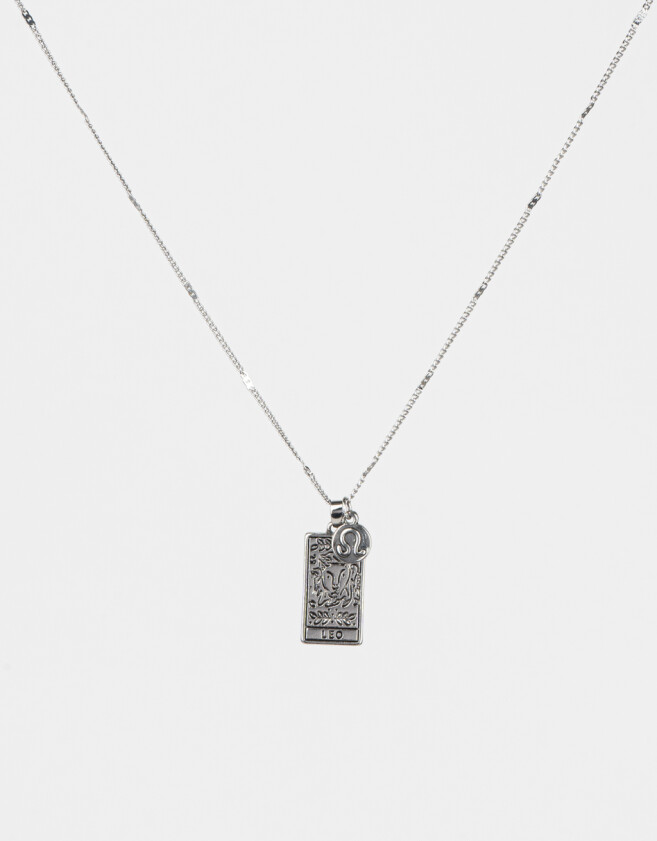 Cadena Corta con Dije De zodíaco Cadena Con Dije De Zodíaco Leo - Plateado