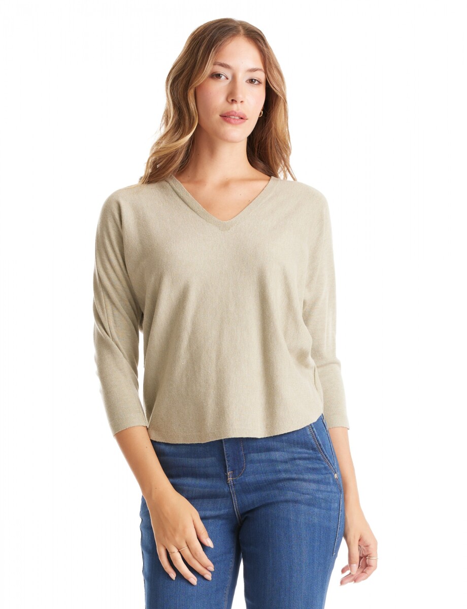 Buzo Dolman Escote V - Verde Claro 