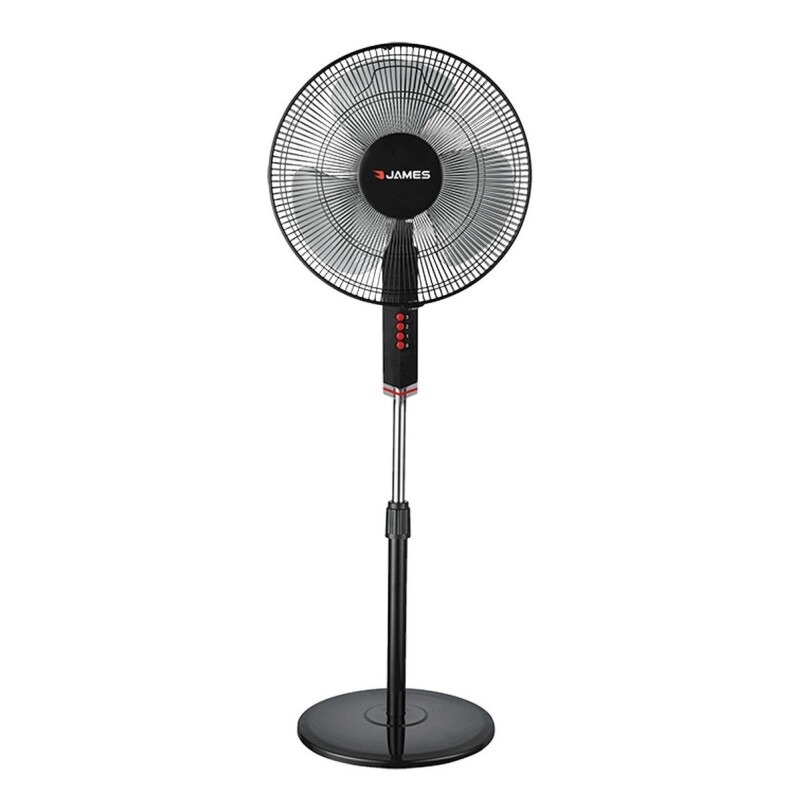 Ventilador De Pie James Vp 170 Black 3 Velocidades Estructura Negro Aspas Blanco Ventilador De Pie James Vp 170 Black 3 Velocidades Estructura Negro Aspas Blanco