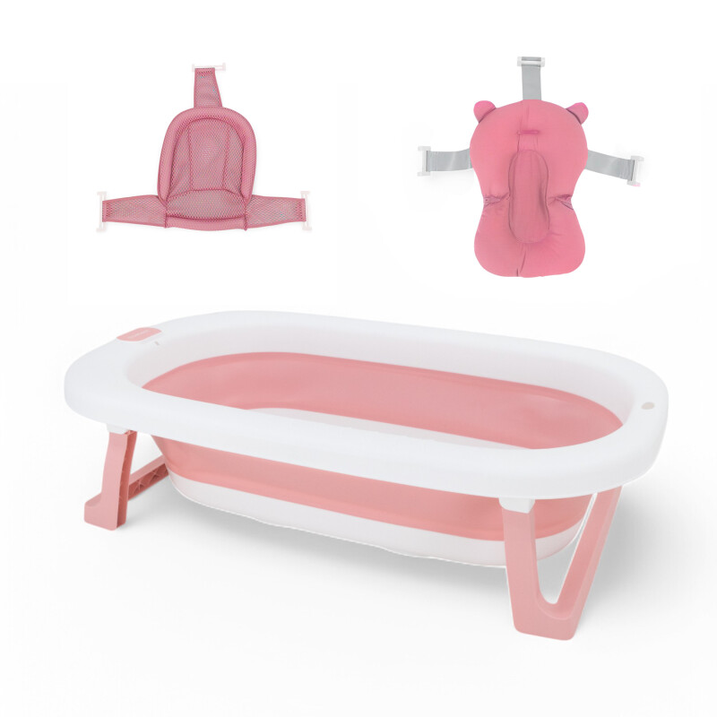Bañera Plegable con Almohadon y Reductor Rosa Bañera Plegable con Almohadon y Reductor Rosa