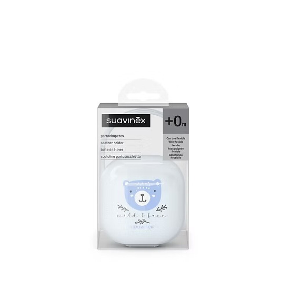 Porta chupete pod suavinex PRINTS bear celeste