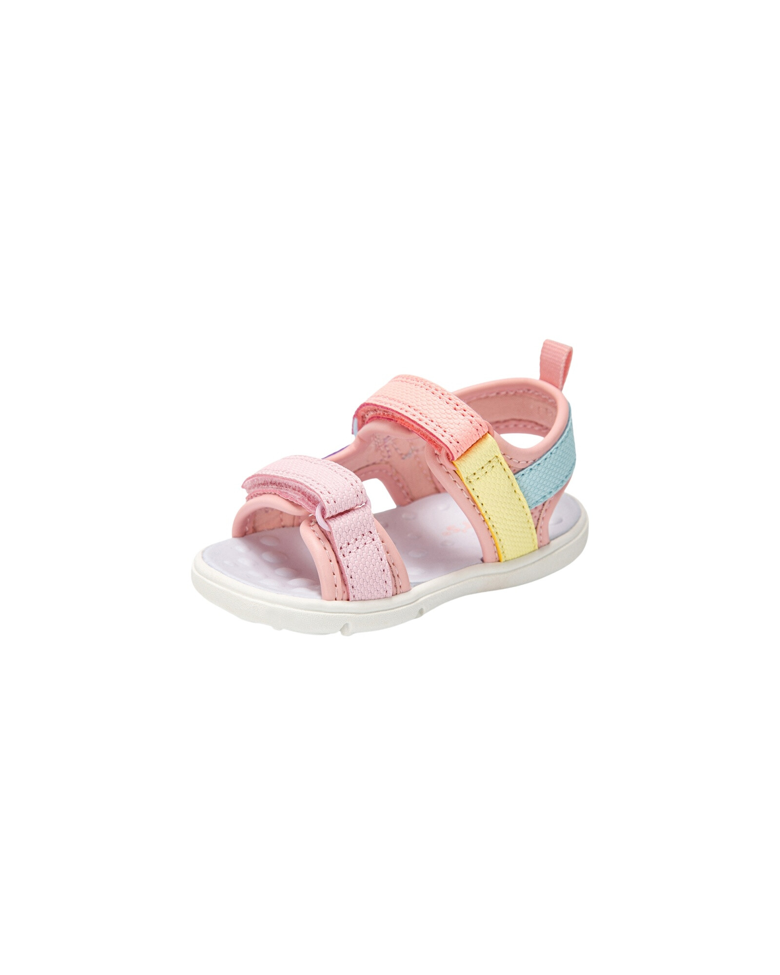 Sandalias con velcro, diseño tiras multicolores Sandalias con velcro, diseño tiras multicolores