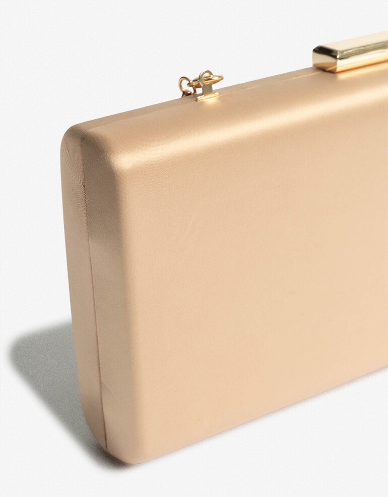 Carteras de Noche Clutch Clutch Con Correa - Dorado Oro Claro