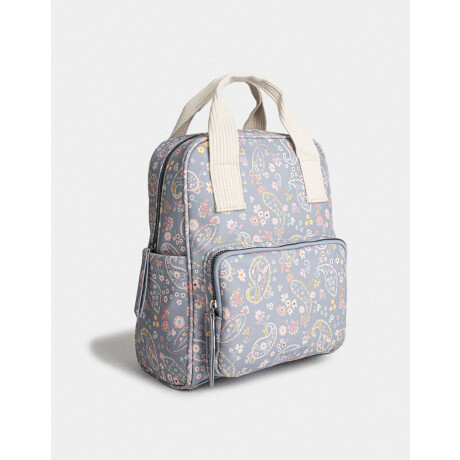 Mochila De Cuerina Azul Celeste