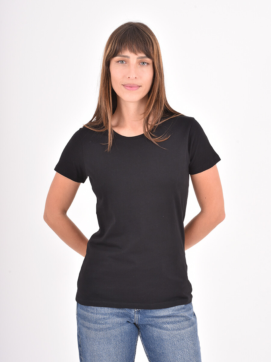 REMERA BASICA RISBO - NEGRO 
