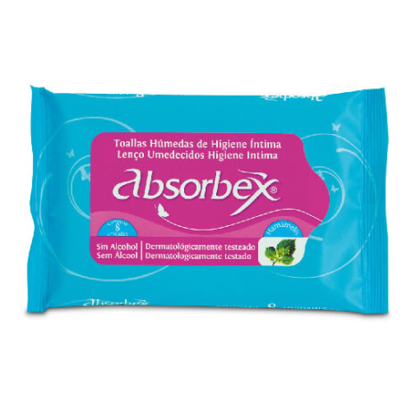 Absorbex Toallas Húmedas de Higiene Íntima x8 | Limpieza Suave y Práctica Absorbex Toallas Húmedas de Higiene Íntima x8 | Limpieza Suave y Práctica