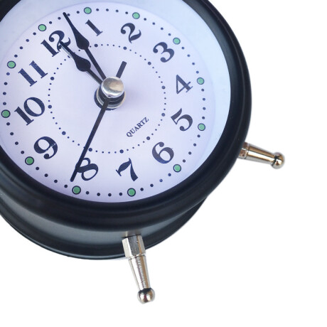Reloj Despertador Clásico Chico Negro