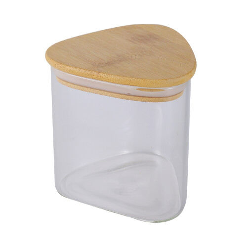 Frasaco vidrio tapa madera 700ml N/a