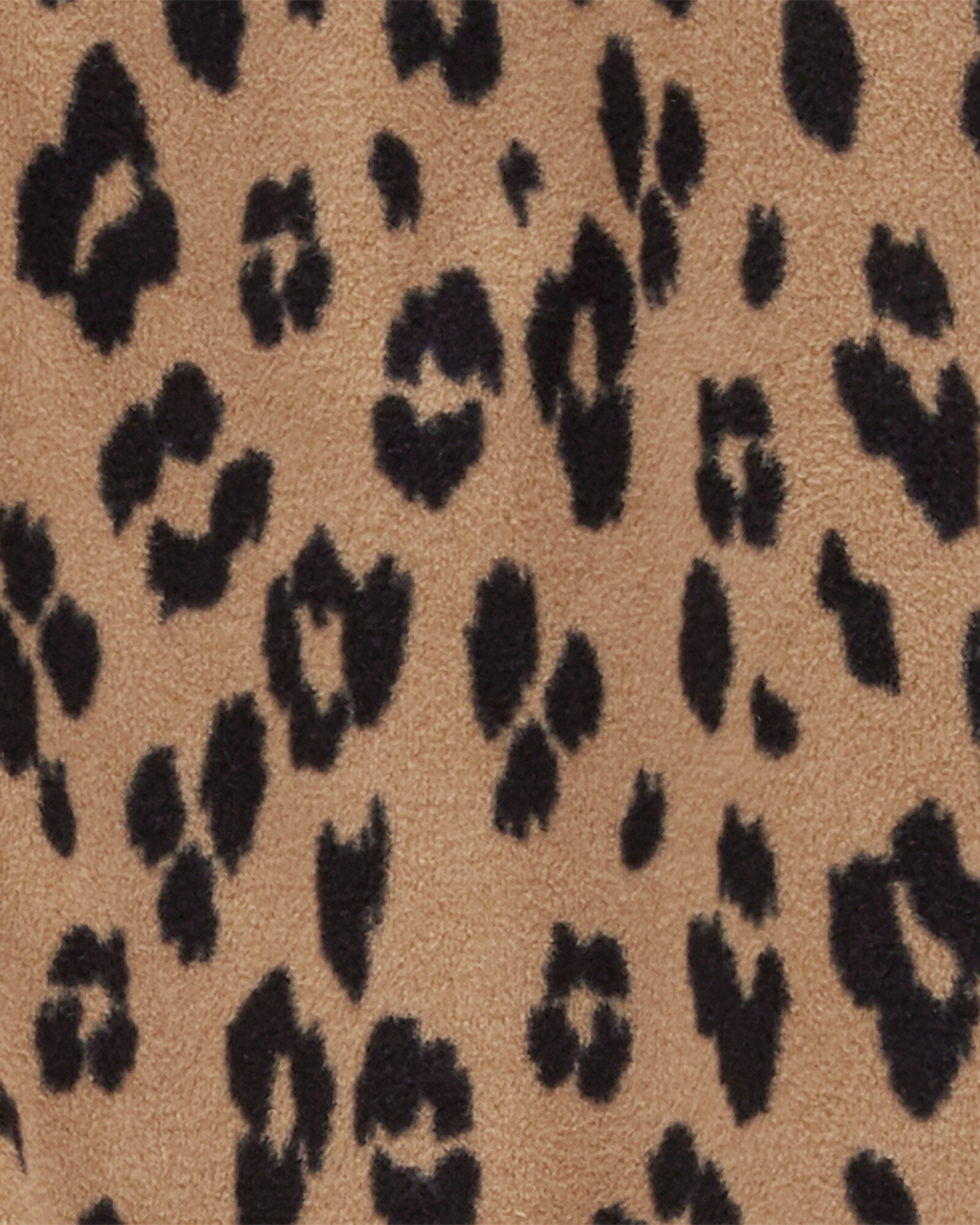 Pijama una pieza de micropolar con pie, diseño leopardo Sin color