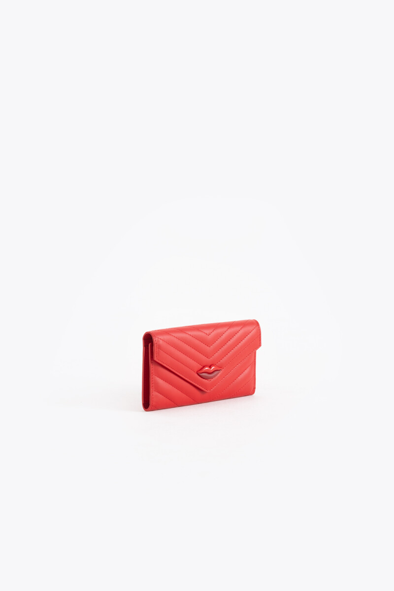 MAXI BILLETERA LIPSTICK FLAP Rojo
