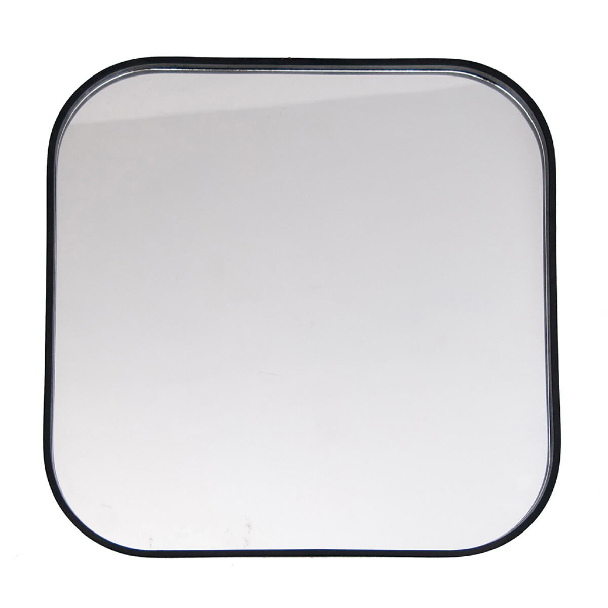 ESPEJO MADERA 40x40CM REDONDEADO NEGRO 