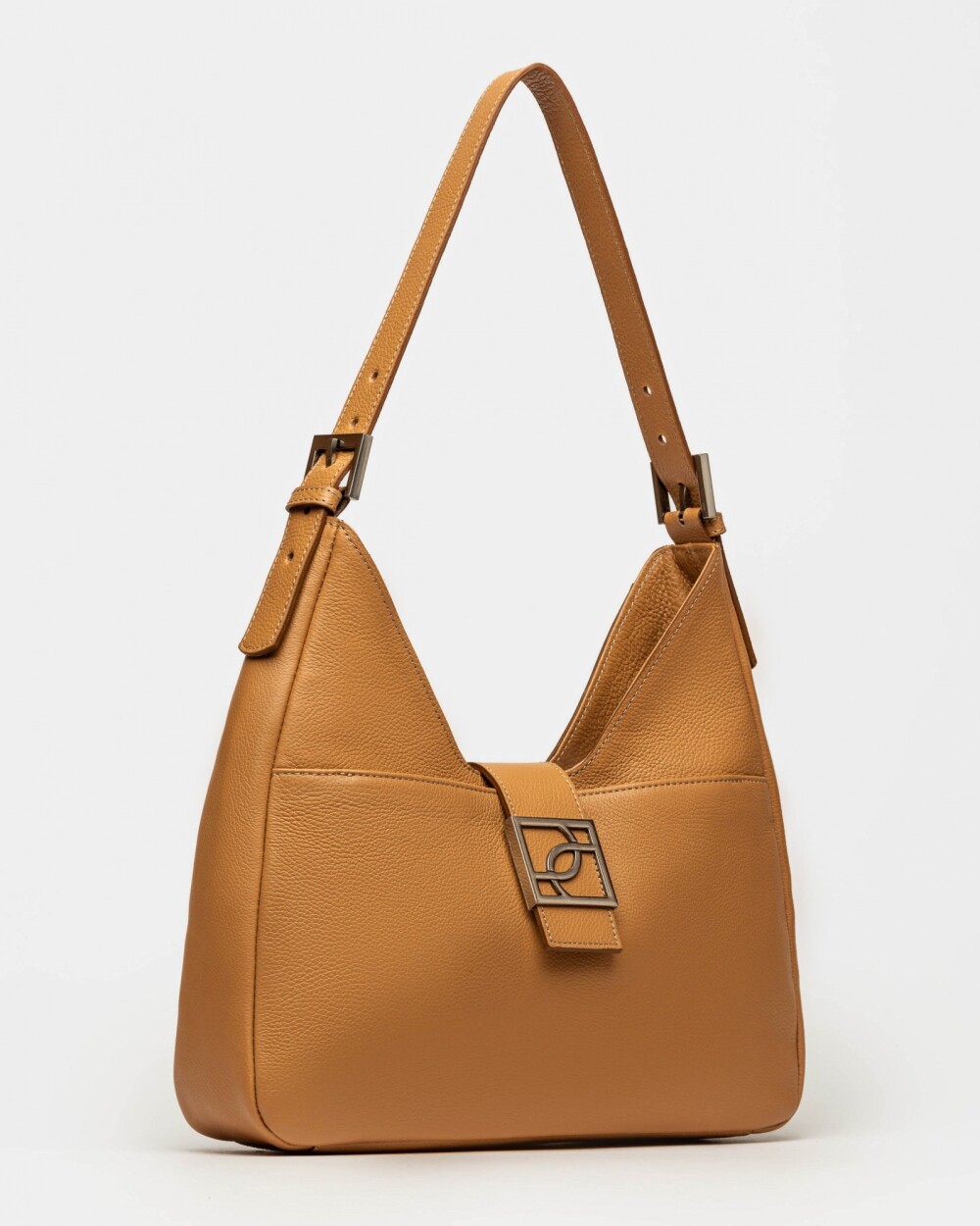 Bolso Signature en cuero graneado Cuoio