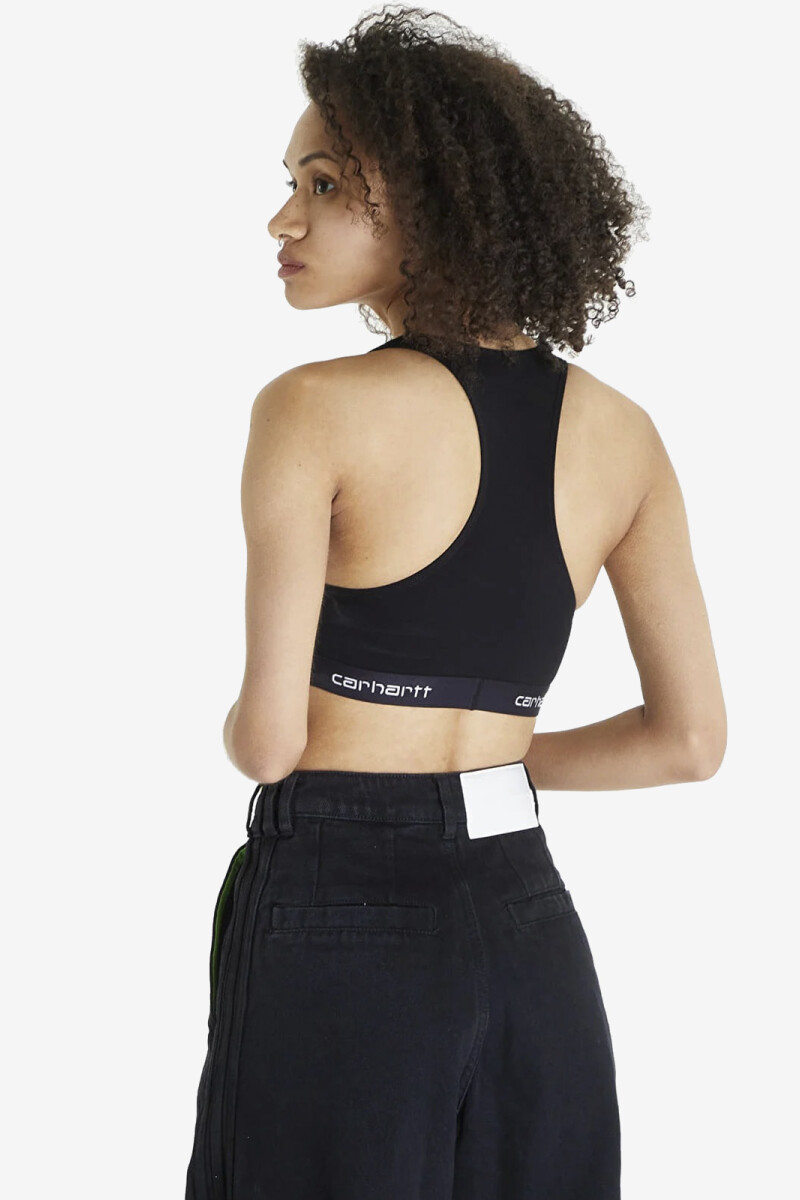 W' SCRIPT RACER TANK Negro