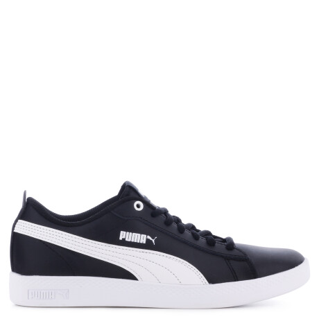 Championes de Mujer Puma Smash V2 Leather Negro - Blanco