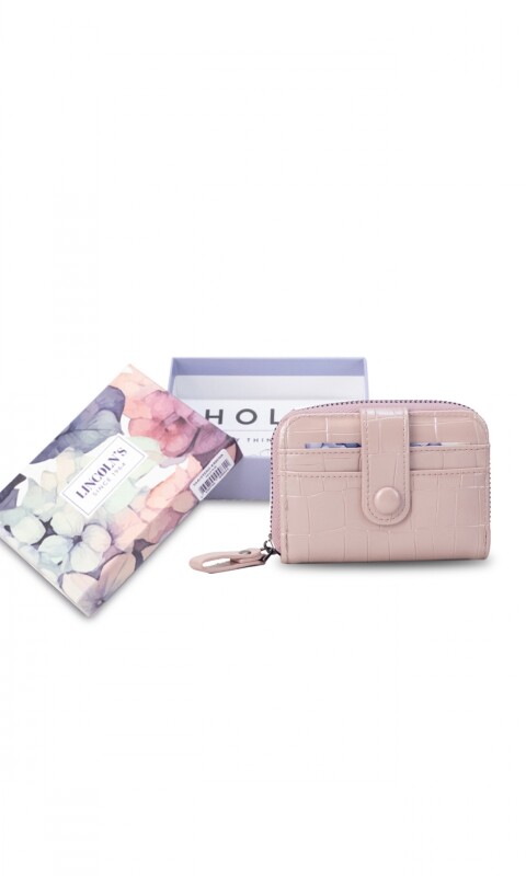 TARJETERO IRINA CROCO ROSA MAUVE