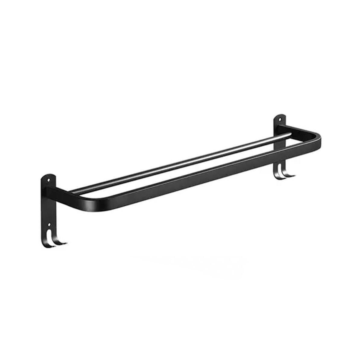 Toallero para baño en aluminio - NEGRO 