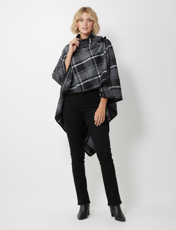 Capa Tweed NEGRO/GRIS