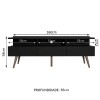 Rack TV Lumax Londres hasta 65" con Cajones y Estantes Negro