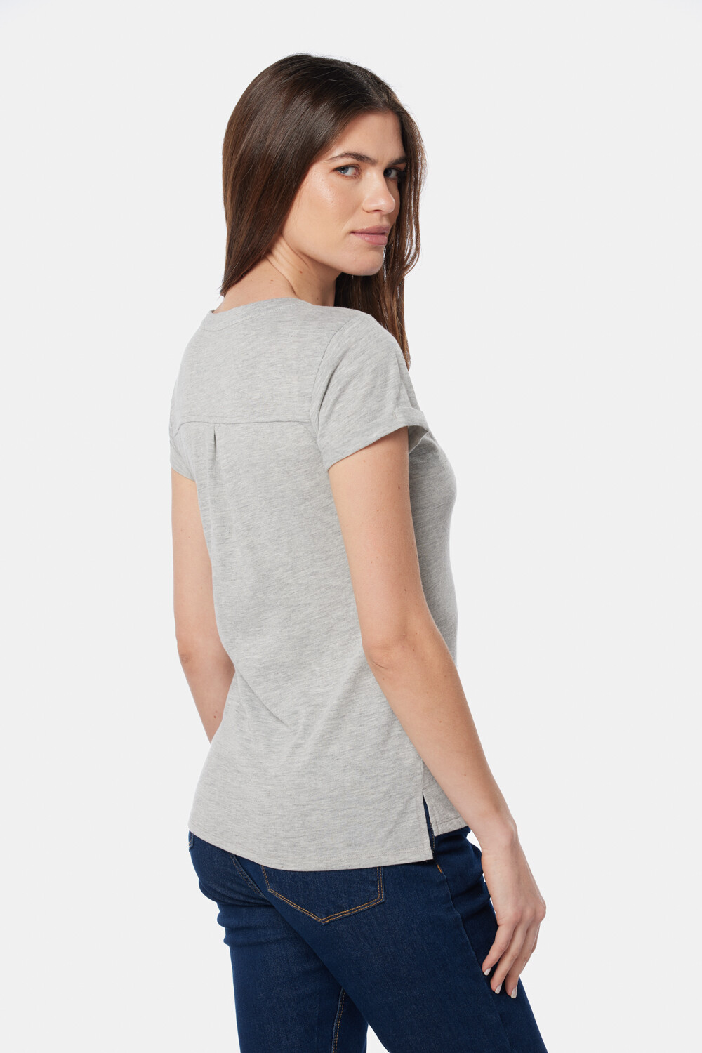 REMERA CON BOTONES Gris