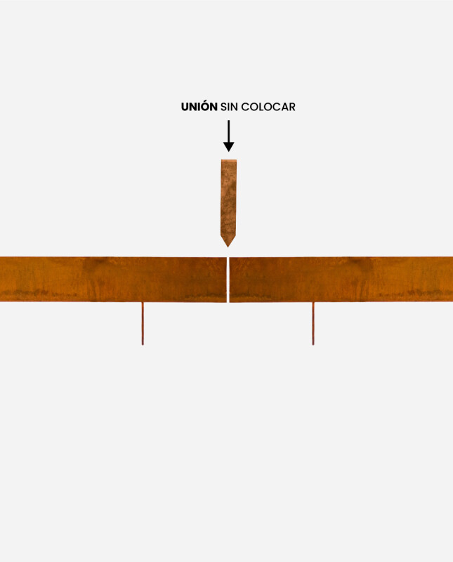 Union para Flejes Altura 30cm - Modelos: *20cm* 15cm Acero corten