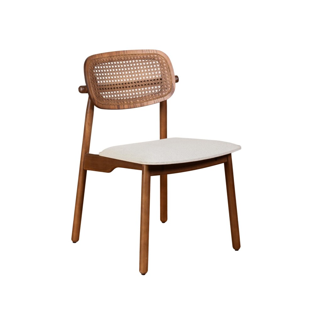 SILLA DE COMEDOR RATTAN-Y-MADERA MARRON DANIELLE