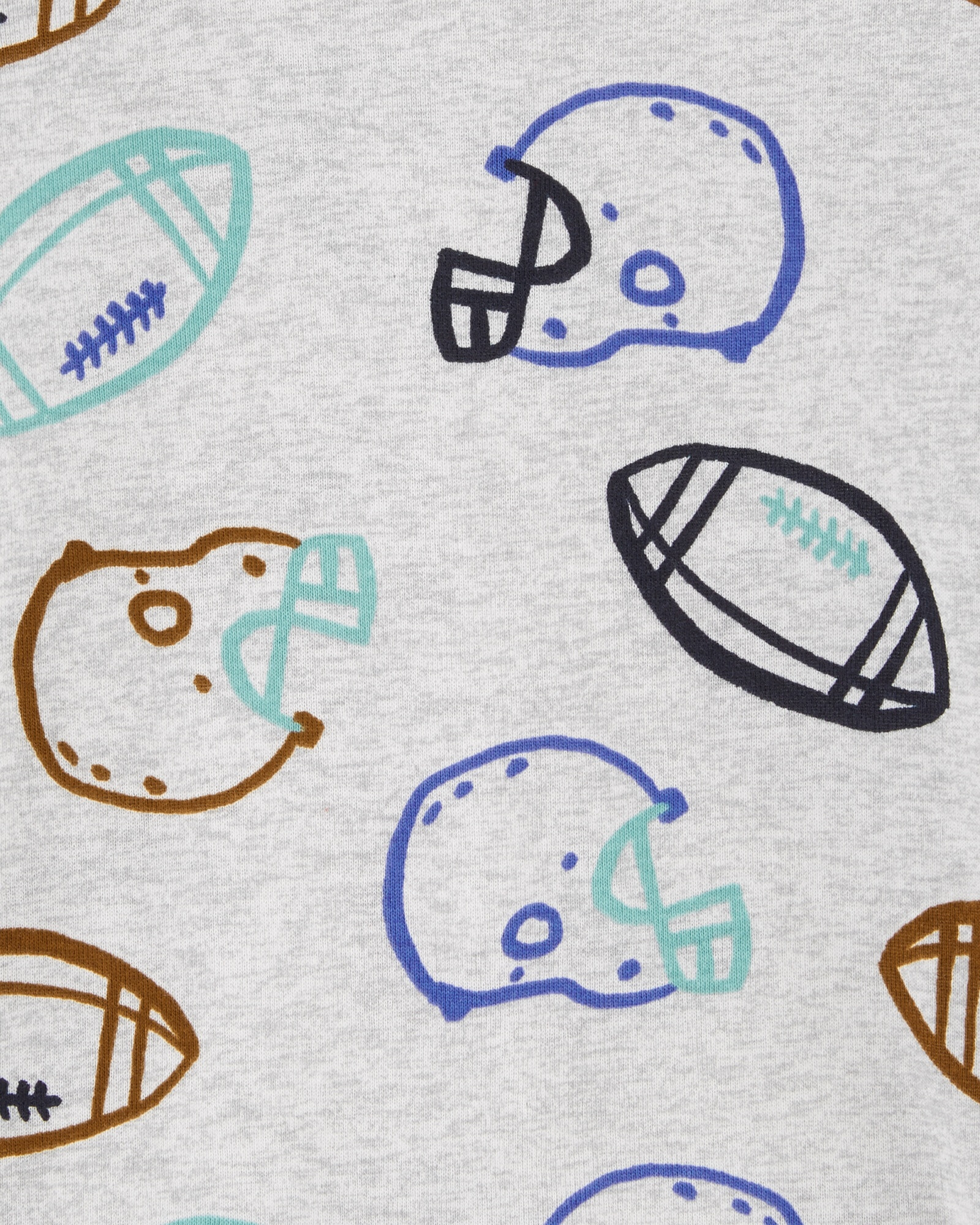 Pijama cuatro piezas de algodón, dos remeras y dos pantalones Sin color