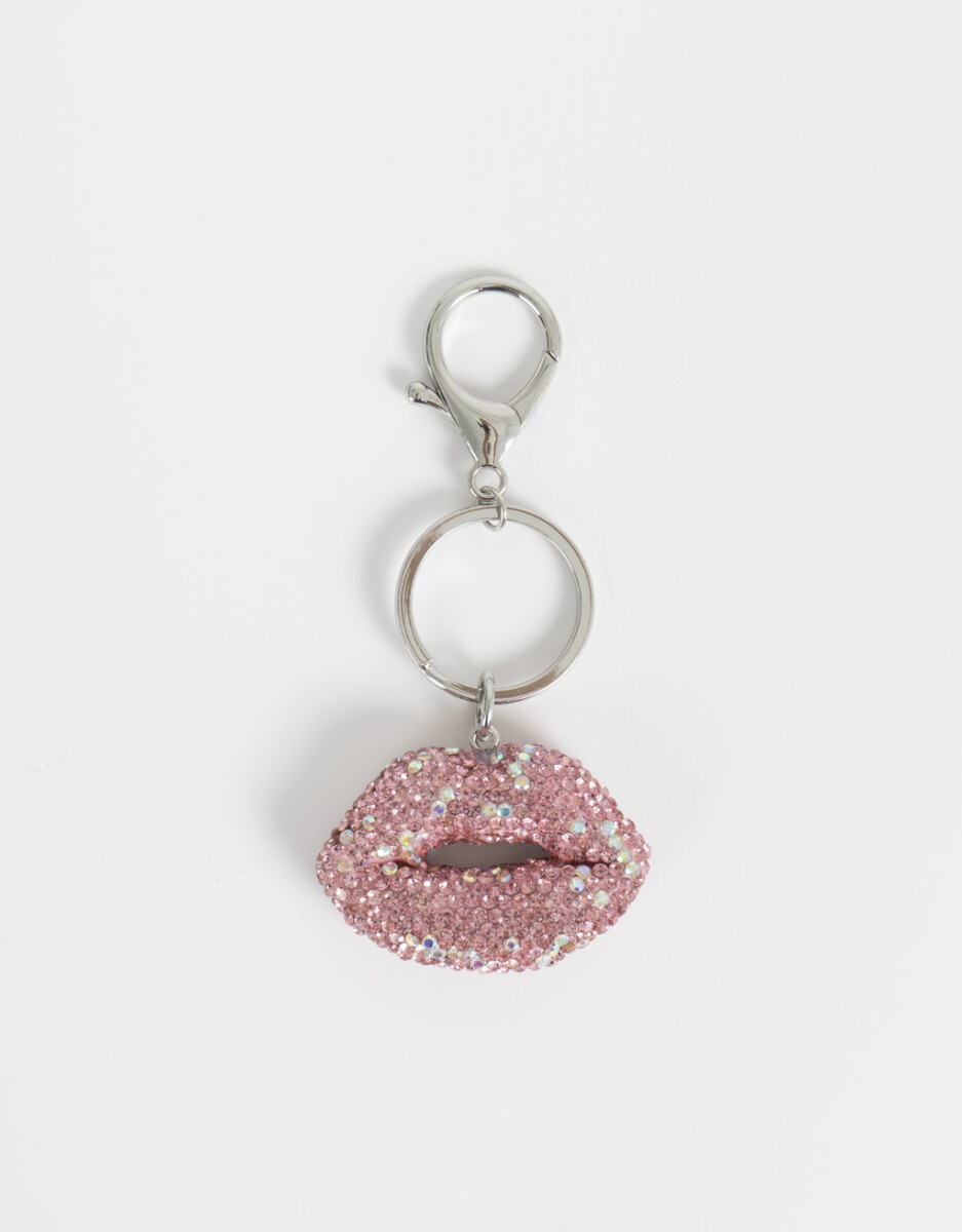 Llavero Y Charm Boca Con Strass 