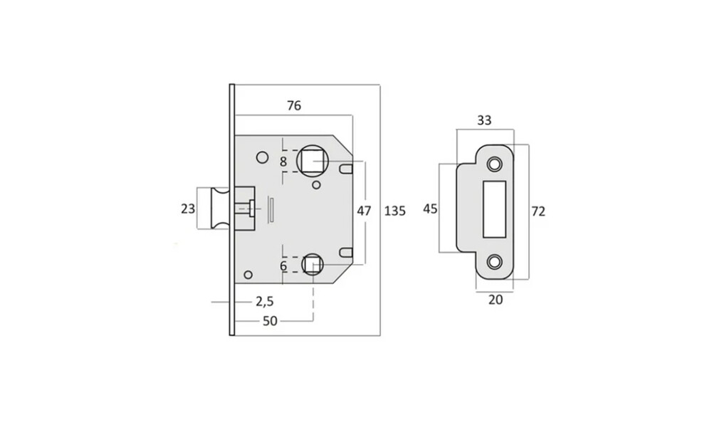 Picaporte para puerta negro C-2002-N Picaporte Para Puerta Negro C-2002-n