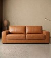Sillon 3 cuerpos Como 100% Cuero Camel