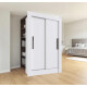 Ropero Placard 2 Puertas Corredizas Dormitorio Blanco